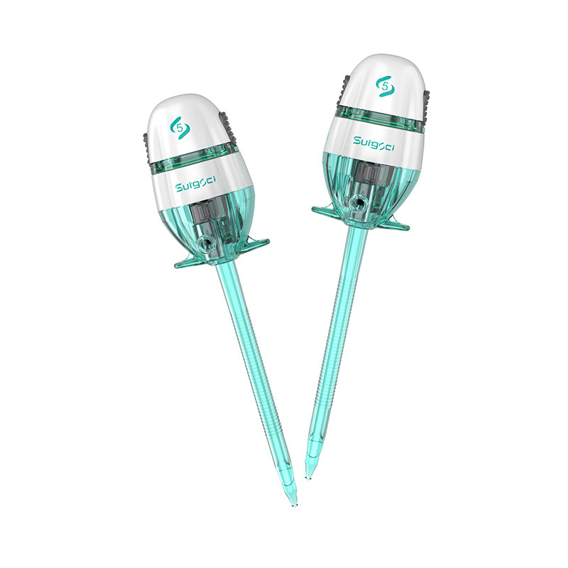 5*100mm Trocar Desutilizável Estéril Sem Lâmina para Cirurgia Torácica Tipo Easypass Surgsci
